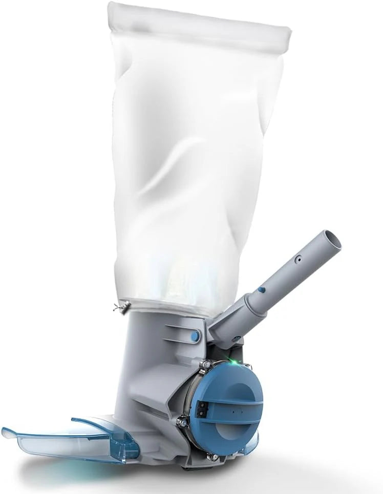 Rechargeable Cordless Pool Leaf Vacuum, 30GPM Strong Suction, 75 min Runtime, XL Heavy Duty Filter Bag, Leaves and Debris Removal, for Above Ground Pool and Inground Pools XV410