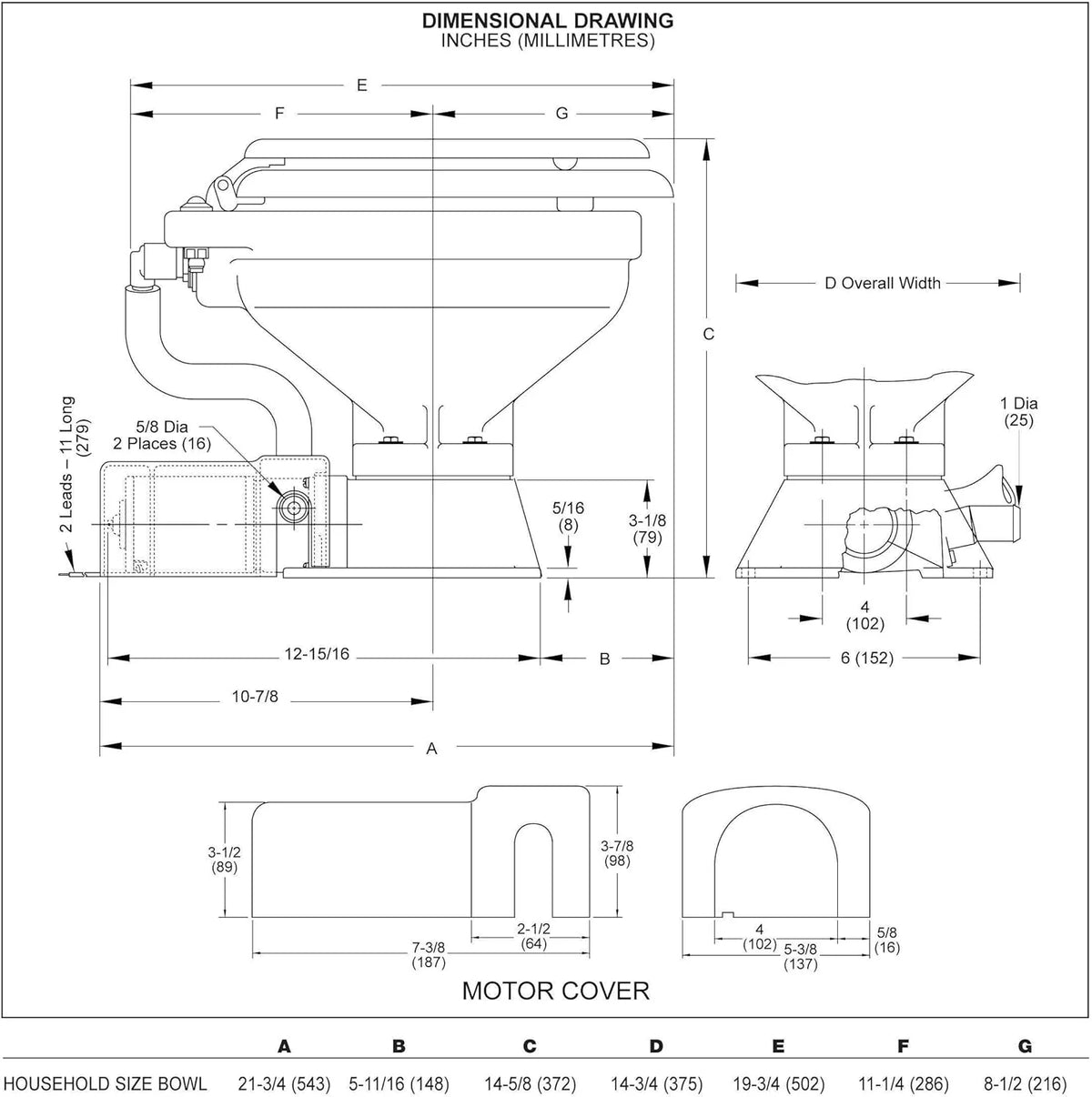 Electric Marine Toilet, Boating Head
